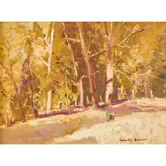 Rubery Bennett, Australian Landscape, oil on board