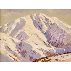 Rubery Bennett, Mt Feathertop, oil on board
