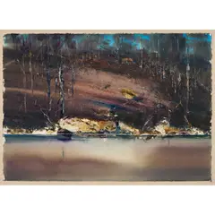 Geoffrey Dyer, Scamander River I After Glow, oil on paper