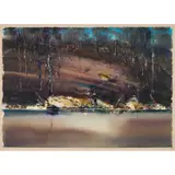 Geoffrey Dyer, Scamander River I After Glow, oil on paper