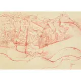 Donald Friend, Glass House Mountains Landscape (View from Lawrie Daws Verandah), 1985, watercolour on paper