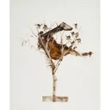 Sidney Nolan, Sketch for Jewelled Sculpture, textile dye and wax crayon on paper