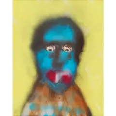 Sidney Nolan, Face, 1982, spray enamel on paper