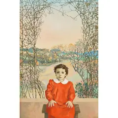 Justin O'Brien, Little Girl on Terrace, oil on canvas