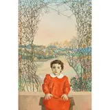Justin O'Brien, Little Girl on Terrace, oil on canvas