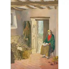 Justin O'Brien, Peasant Woman in Interior, oil on canvas