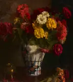 Aileen Dent, Zinnias, c.1936, oil on canvas