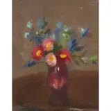 Alma Figuerola, Still Life, oil on canvas laid on board