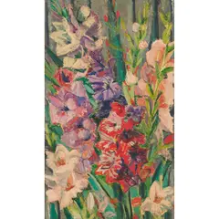 Edith Holmes, Gladioli, c.1941, oil on board