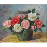 Nora Heysen, (Still Life - Camellias), 1963, oil on canvas