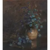 Kate Allan, Floss Flower Still Life, oil on canvas