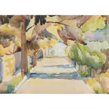 Eileen Berndt, (Along the Road), watercolour on paper