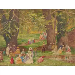 Edith Munnings, Nishat Garden, Kashmir, c.1930, oil on canvas