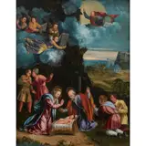 Battista Dossi, The Adoration of the Shepherds, oil on panel