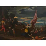 The Martyrdom of St Ursula by Lo Scarsellino Ippolito Scarsella, oil on canvas, sold Dec 2025