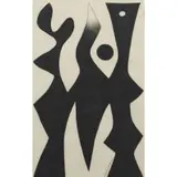 John Coburn, Totemic Figures, pastel on paper