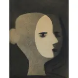 Charles Blackman, A Reflection, 1966, stencil and charcoal on paper