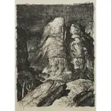 Lloyd Rees, Timeless Cliffs I, lithograph, ed. 38/90