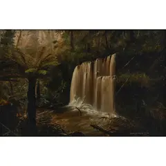 Haughton Forrest, Russell's-Falls, Tasmania, 1892, oil on board