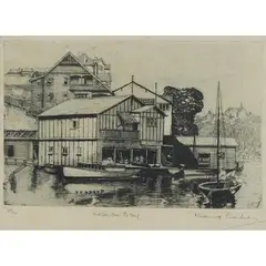 David Barker, Mosman Bay, etching, ed. 3/30