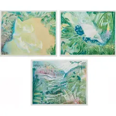 William Robinson, Creation Landscape: Water and Land, 1991, complete set of colour lithographs (3), ed. 26/45