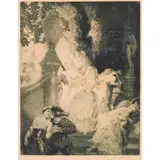 Norman Lindsay, Night's Garden, etching and aquatint, ed. 45/45