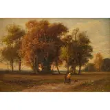Thomas Spinks, A View in Essex, oil on board