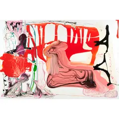 Dale Frank, Made in India lived in Nepal died in Moone Ponds, 2012, varnish on linen