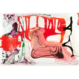 Dale Frank, Made in India lived in Nepal died in Moone Ponds, 2012, varnish on linen