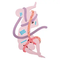 Mark Whalen, All Tied Up, 2016, acrylic, oil, enamel, and flashe wall relief