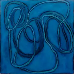 Ildiko Kovacs, Blue Line, 2002, oil on plywood