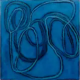 Ildiko Kovacs, Blue Line, 2002, oil on plywood