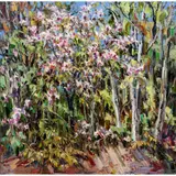 Jun Chen, Bush Flowers 2, 2023, oil on linen