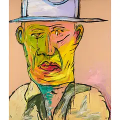 Adam Cullen, My Great Uncle, 2011, acrylic and enamel on linen
