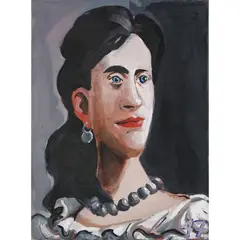 McLean Edwards, Portrait, 2019, gouache on cotton