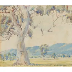 Hans Heysen, Morning Sunshine, Hahndorf, c.1934-36, watercolour on paper