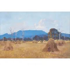 Arthur Streeton, Harvest and Mt. William, 1926, oil on canvas