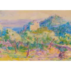 John Peter Russell, (Ligurian Hills), 1913, watercolour and pencil on paper