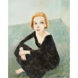 Garry Shead, Portrait of Jacqueline McKenzie, 1996, oil on board