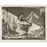Pablo Picasso, Faune dévoilant une femme, from La Suite Vollard, 1936, etching with aquatint on Montval laid paper, from the edition of 50 with wide margins (there were also 260 with smaller margins)