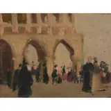 E. Phillips Fox, Doges Palace, Venice, c.1907, oil on wood panel