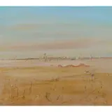 Arthur Boyd, Wimmera Landscape with Wildflowers, c.1976, oil on board