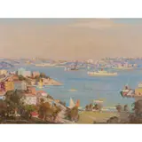 James Ranalph Jackson, Autumn, Sydney Harbour From Neutral Bay, oil on board