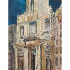 Judy Cassab, St. Paul's Cathedral, Paris, 1991, oil on linen
