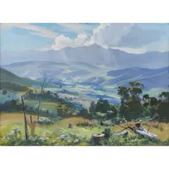 Ernest Buckmaster, Landscape, oil on canvasboard