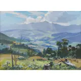 Ernest Buckmaster, Landscape, oil on canvasboard