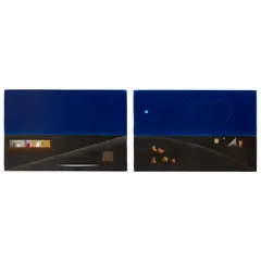 Peter D. Cole, Night, 1991, pastel on paper, diptych