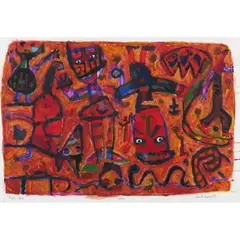 David Larwill, Higa - Hut, 1992, gouache on paper