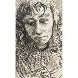John Perceval, (Portrait of a Woman), felt tip pen on paper