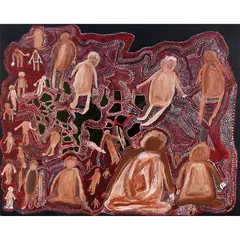 Robin Kunmanara Kankapankatja, (Language group: Yankunytjatjara/Pitjantjatjara), synthetic polymer paint on linen